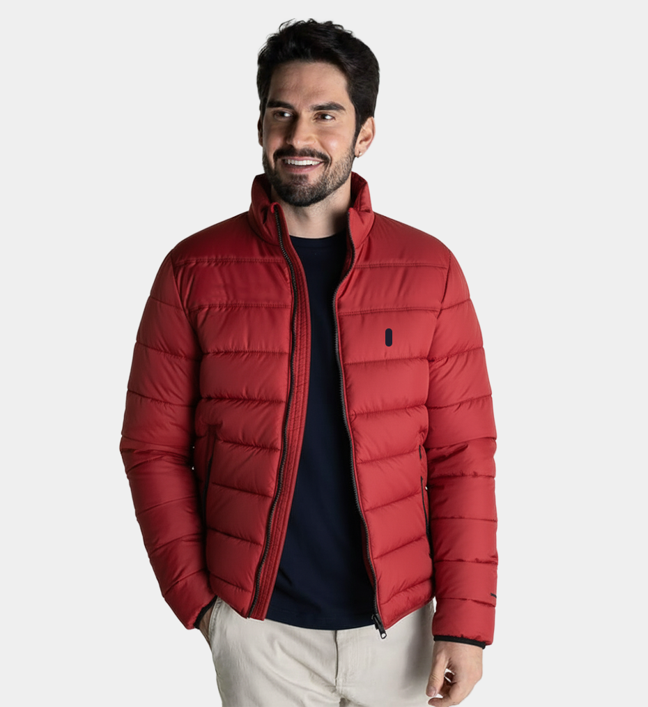 Doudoune droite zippée